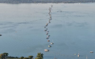 A világ leghosszabb tavi hajófolyosója vigyáz a 44. Lidl Balaton-átúszás tízezernél is több résztvevőjére